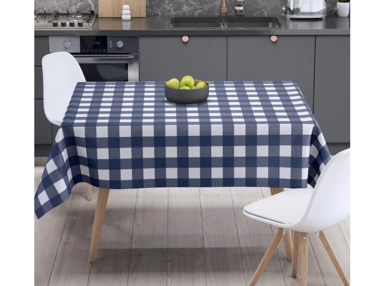 Скатерть ТЕП. Panama водоотталкивающая Dark blue check