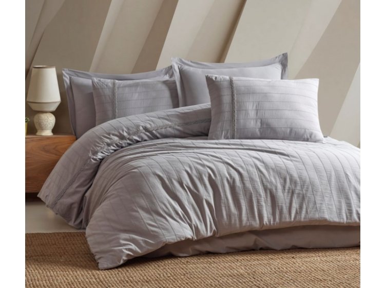 Постельное белье Saheser. Eco Cotton Jasmin gri jacquard