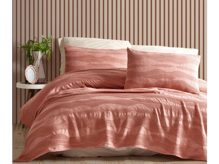 Жаккардовое покрывало с наволочками Saheser. Agata kiremit