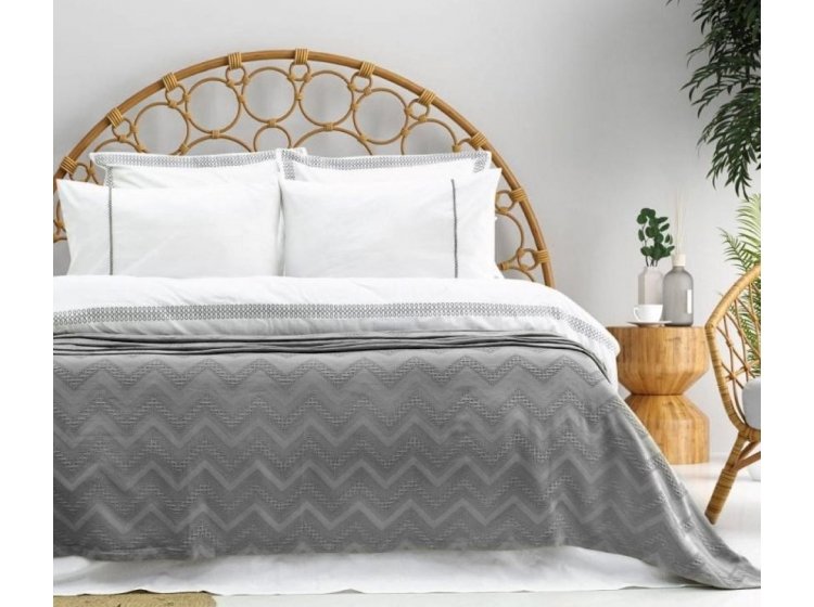 Постельное белье Saheser. Noemi grey хлопок с пике