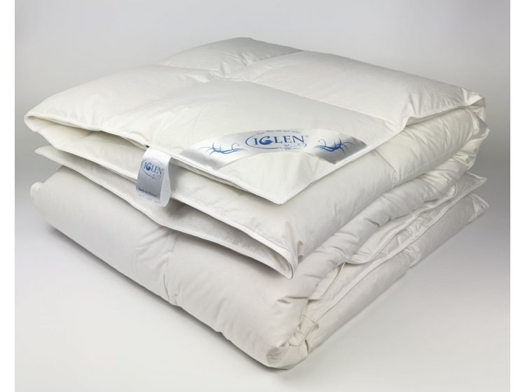 Одеяло пуховое облегченное Iglen. Roster кассетное с белым пухом