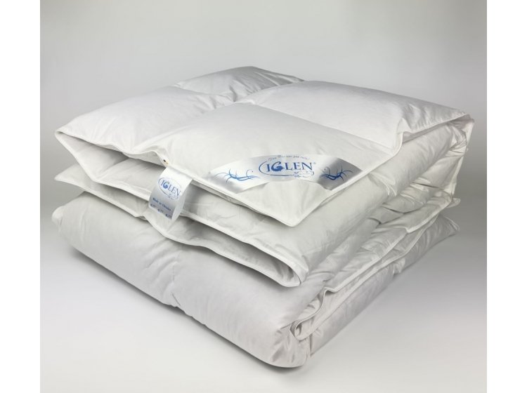 Одеяло детское зимнее пуховое кассетное Iglen. Roster с серым пухом