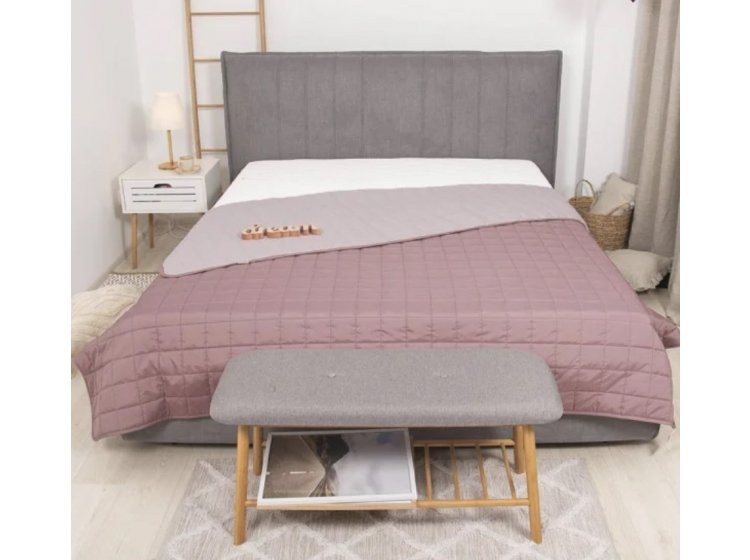 Покрывало стеганое Viluta. Дуэт Розовый кварц