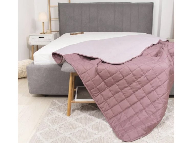 Покрывало стеганое Viluta. Дуэт Розовый кварц