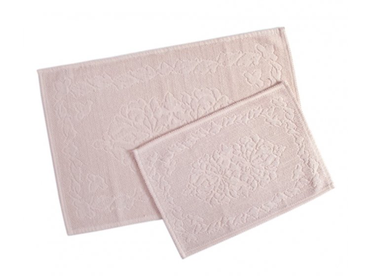 Набор ковриков Irya. Carissa pudra пудрового цвета