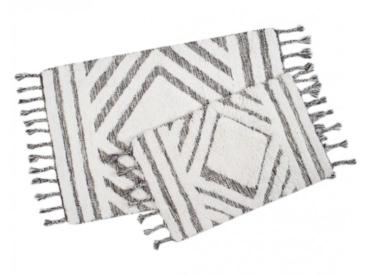 Набор ковриков Irya. Hoover siyah/ekru