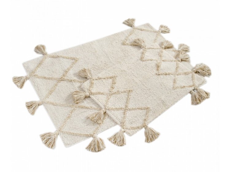 Набор ковриков Irya. Agnes krem с кисточками