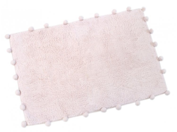 Коврик Irya. Alya pembe розовыйого цвета с помпонами