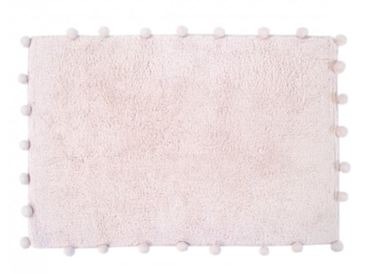 Коврик Irya. Alya pembe розовыйого цвета с помпонами