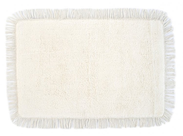 Коврик Irya. Loris ekru молочного цвета