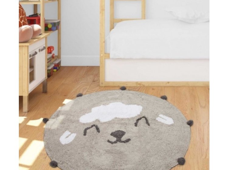 Коврик в детскую комнату Irya. Wooly a.gri светло-серого цвета