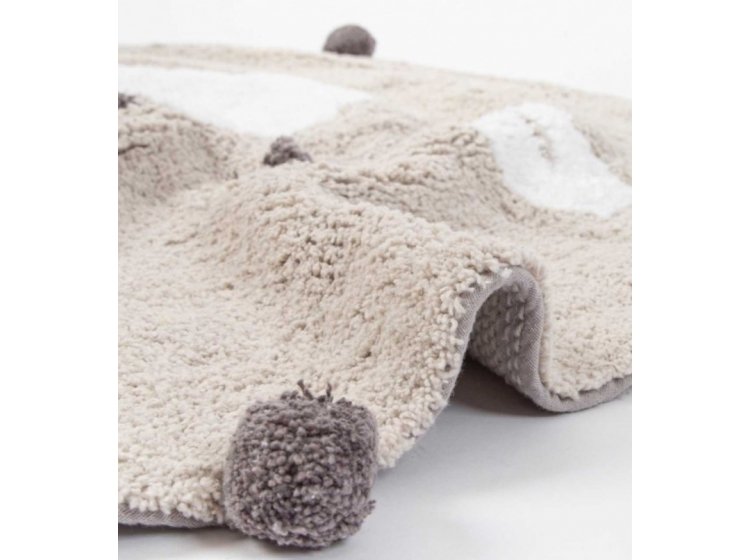 Коврик в детскую комнату Irya. Wooly a.gri светло-серого цвета