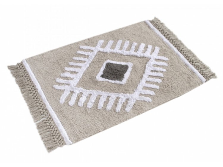 Коврик Irya. Nell gri серого цвета с бахромой