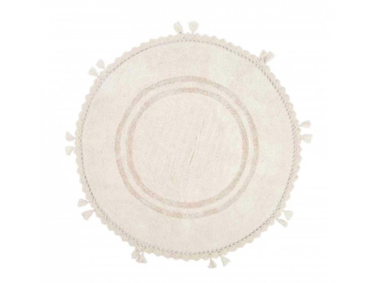 Коврик Irya. Olivid bej бежевого цвета с кисточками