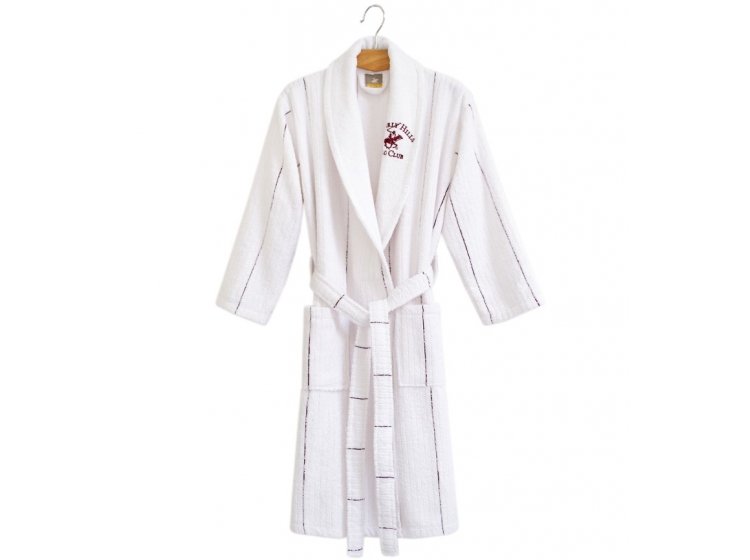 Халат махровый Beverli Hills Polo Club. Maroon