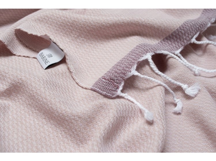 Пляжное полотенце Barine. Pestemal Basak Powder-Mauve