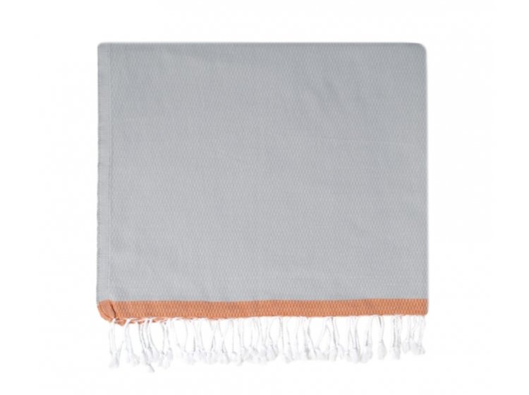 Пляжное полотенце Barine. Pestemal Basak Light Grey-Orange