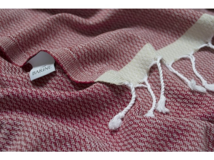 Пляжное полотенце Barine. Pestemal Basak Marsala-Beige