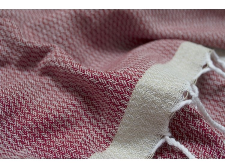 Пляжное полотенце Barine. Pestemal Basak Marsala-Beige