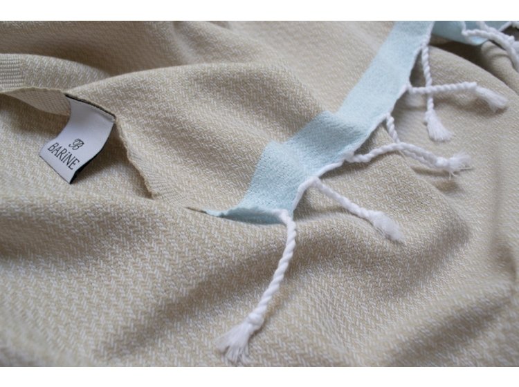 Пляжное полотенце Barine. Pestemal Basak Beige-Mint