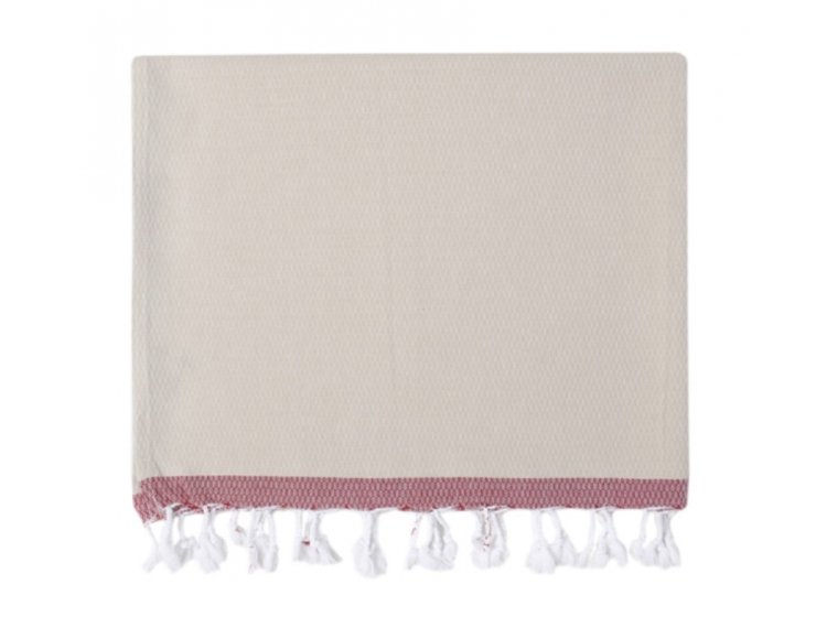 Пляжное полотенце Barine. Pestemal Basak Beige-Marsala