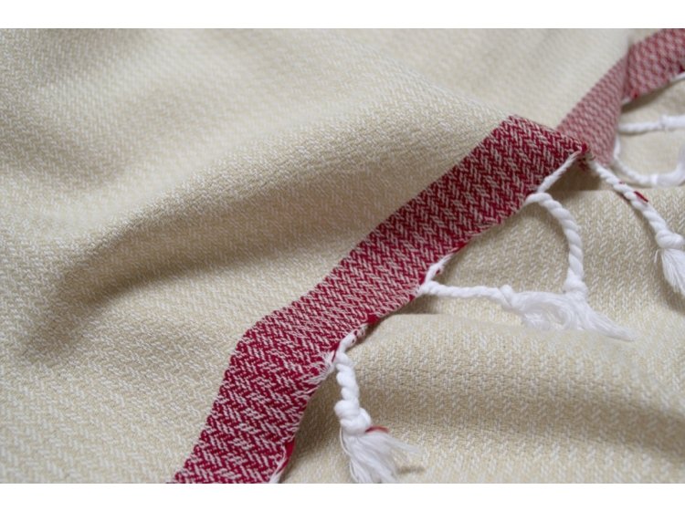 Пляжное полотенце Barine. Pestemal Basak Beige-Marsala