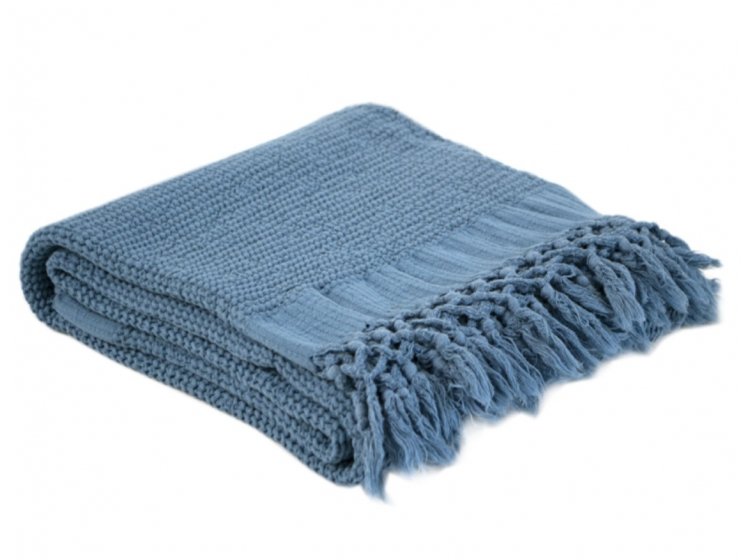 Плед Lotus Home. Rius Petrol цвета петроль