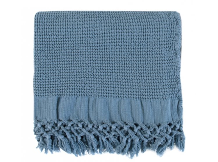 Плед Lotus Home. Rius Petrol цвета петроль