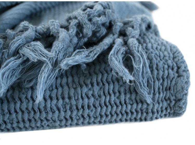 Плед Lotus Home. Rius Petrol цвета петроль