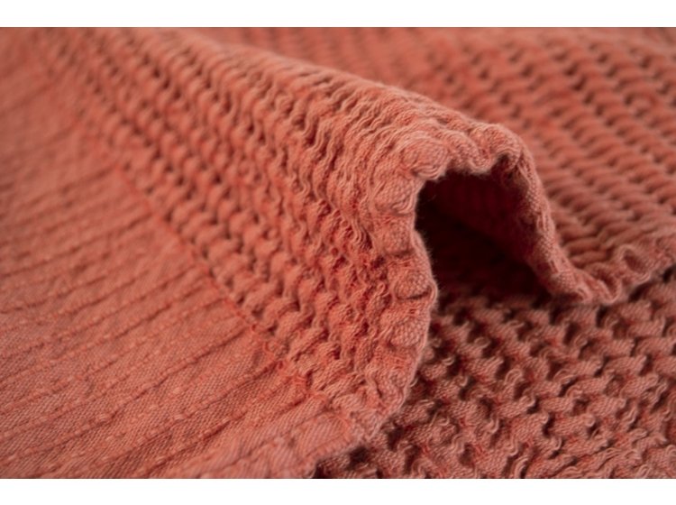 Плед Lotus Home. Rius Kiremit кирпичного цвета