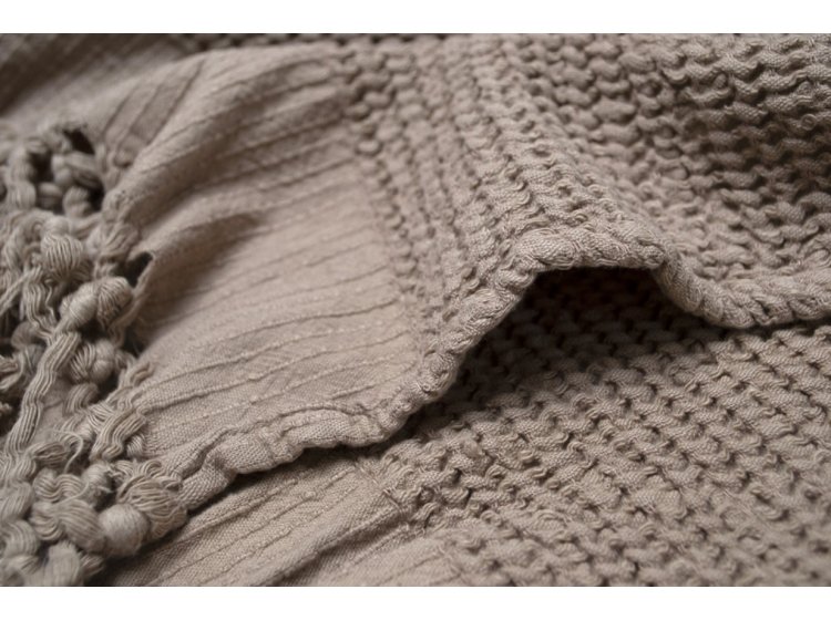 Плед Lotus Home. Rius Kahve кофейного цвета