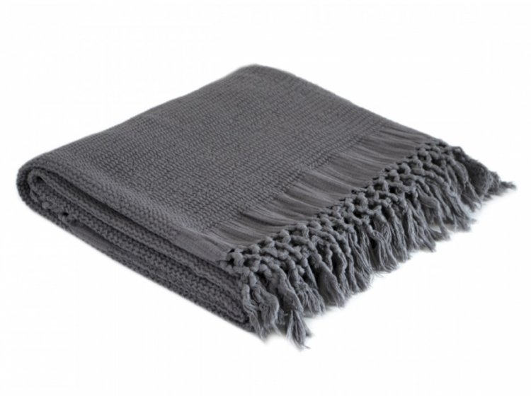 Плед Lotus Home. Rius Antrasit цвета антрацит