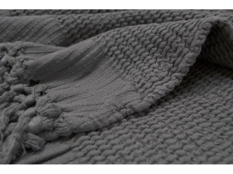 Плед Lotus Home. Rius Antrasit цвета антрацит