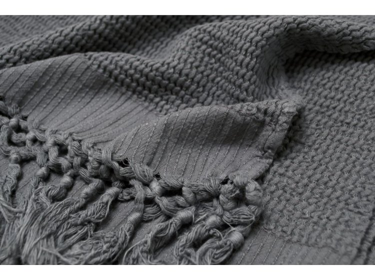 Плед Lotus Home. Rius Antrasit цвета антрацит