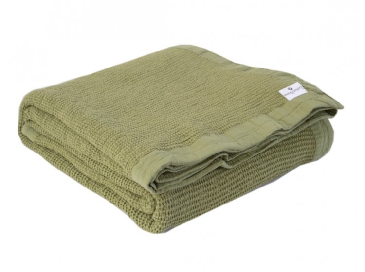 Покрывало Lotus Home. Rius Olive оливкового цвета