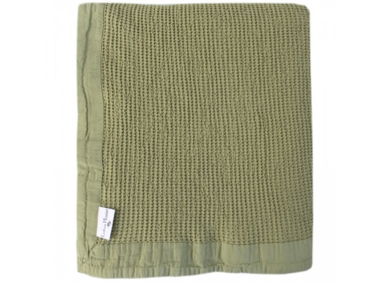 Покрывало Lotus Home. Rius Olive оливкового цвета