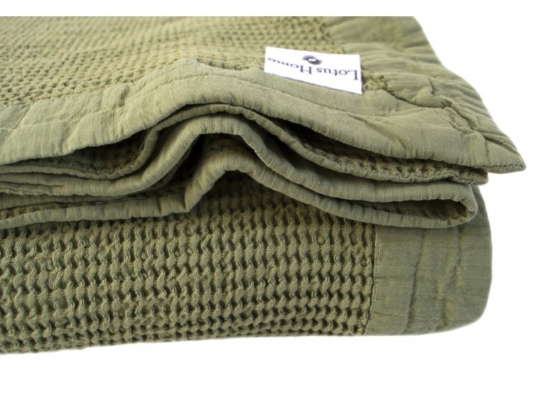 Покрывало Lotus Home. Rius Olive оливкового цвета