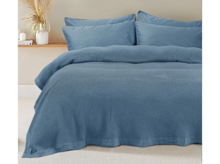 Покрывало Lotus Home. Rius Petrol цвета петроль