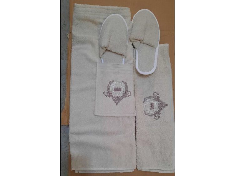 Набор для сауны мужской Fakili Tekstil. Beige бежевого цвета