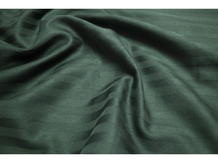 Простынь Iris Home. Отель Сатин страйп цвета изумруд