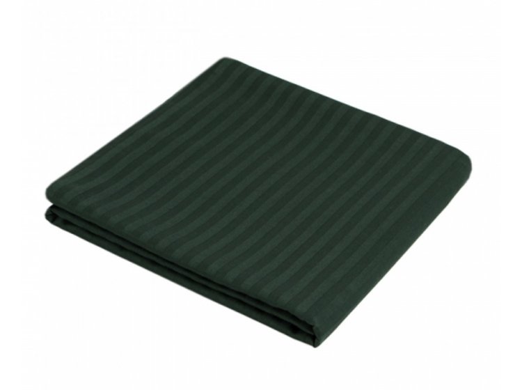 Простынь Iris Home. Отель Сатин страйп цвета изумруд