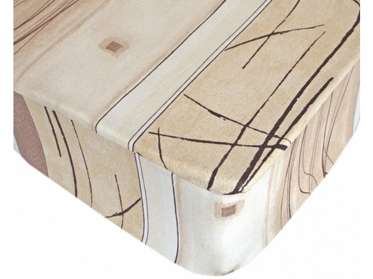 Простынь на резинке Iris home. Ранфорс Mia бежевого цвета