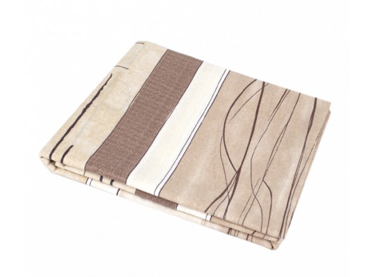 Простынь на резинке Iris home. Ранфорс Mia бежевого цвета