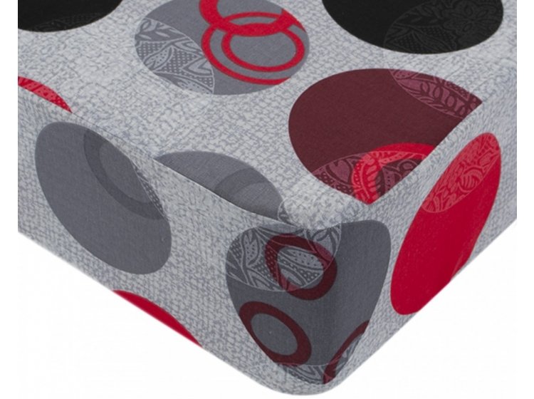 Простынь на резинке Iris home. Ранфорс Vila красного цвета