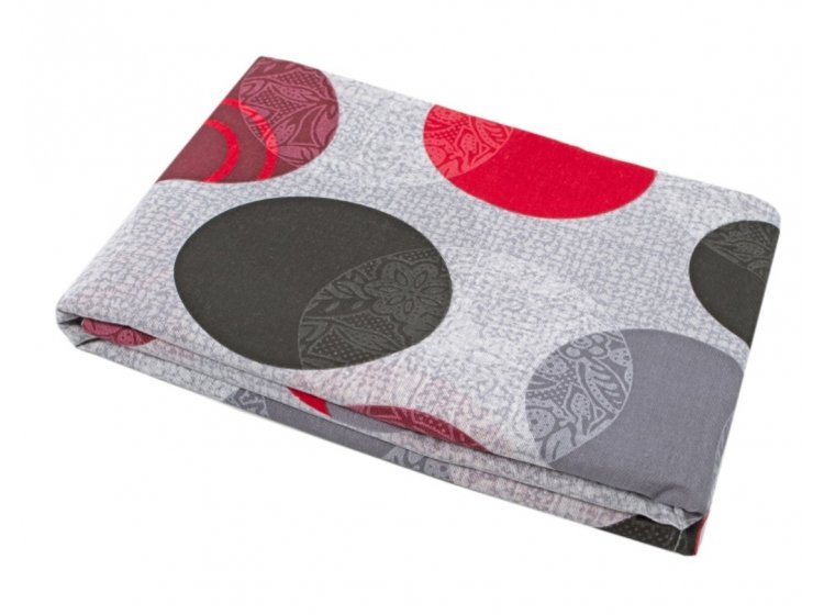 Простынь на резинке Iris home. Ранфорс Vila красного цвета