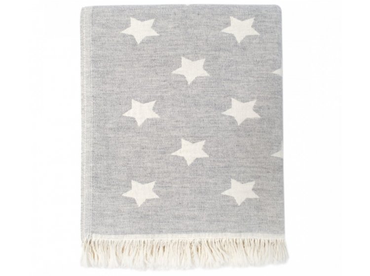 Плед-накидка Barine. Wool Star Throw Grey Шерсть + Хлопок