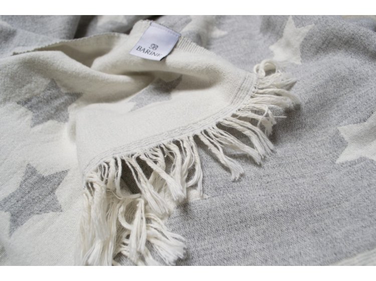 Плед-накидка Barine. Wool Star Throw Grey Шерсть + Хлопок