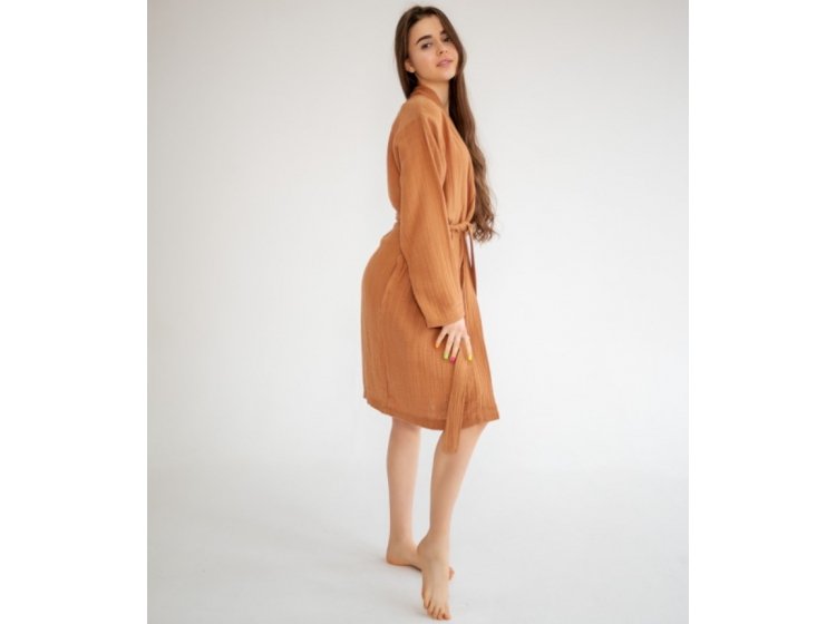 Халат женский Barine. Muslin Siena терракотового цвета