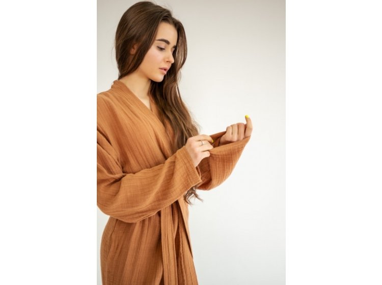 Халат женский Barine. Muslin Indian Tan кирпичного цвета