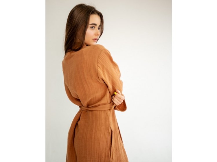 Халат женский Barine. Muslin Indian Tan кирпичного цвета